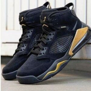Nike Black and Gold High-Top Sneakers